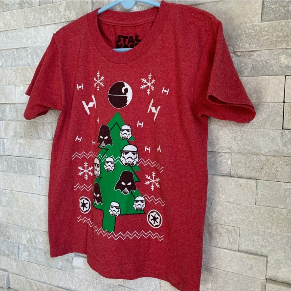 Kid’s Star Wars Winter Star Fighter Print T-Shirt